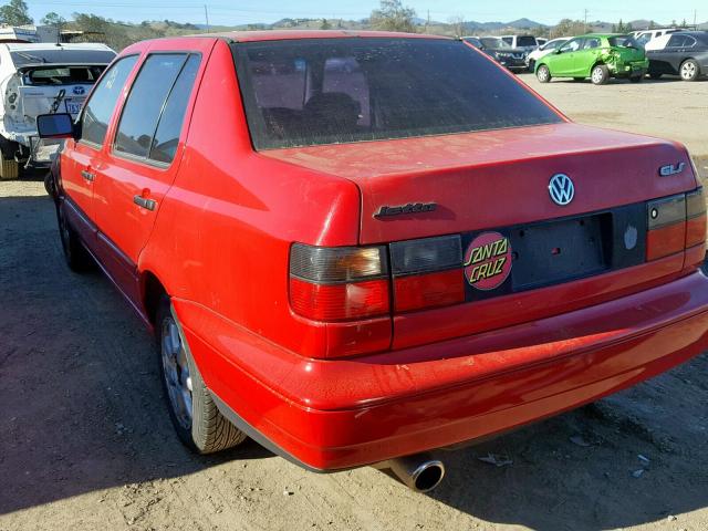 3VWSB81H1VM044645 - 1997 VOLKSWAGEN JETTA GLS RED photo 3