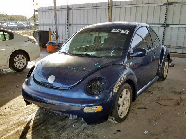 3VWBK21C93M422175 - 2003 VOLKSWAGEN NEW BEETLE BLUE photo 2