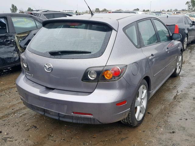 JM1BK344161474186 - 2006 MAZDA 3 HATCHBAC GRAY photo 4