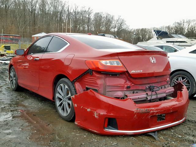 1HGCT2B88EA004528 - 2014 HONDA ACCORD EXL RED photo 3