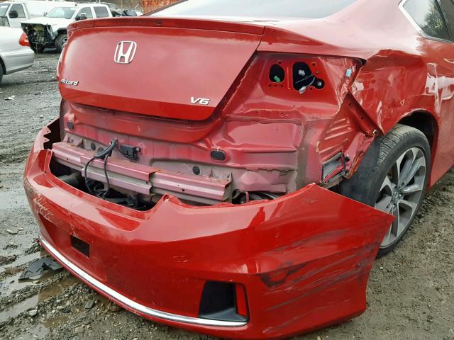 1HGCT2B88EA004528 - 2014 HONDA ACCORD EXL RED photo 9