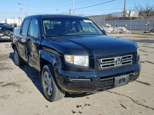 2HJYK16596H537231 - 2006 HONDA RIDGELINE BLACK photo 1