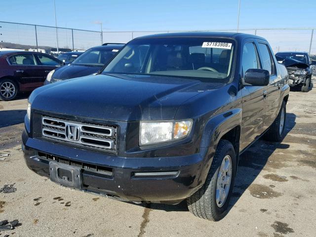 2HJYK16596H537231 - 2006 HONDA RIDGELINE BLACK photo 2