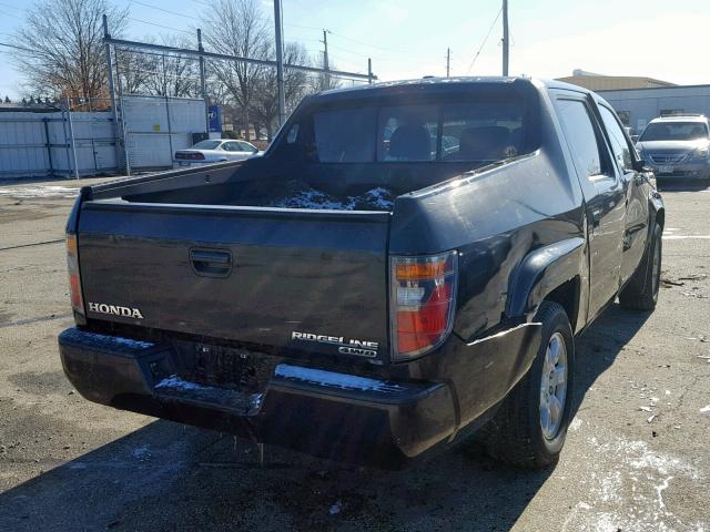 2HJYK16596H537231 - 2006 HONDA RIDGELINE BLACK photo 4