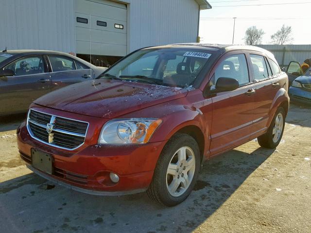 1B3HB48B27D248622 - 2007 DODGE CALIBER SX RED photo 2