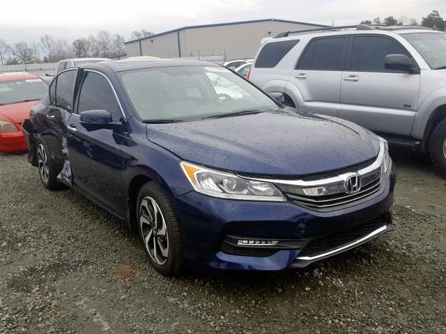 1HGCR2F87GA028394 - 2016 HONDA ACCORD EXL BLUE photo 1