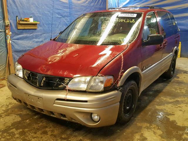 1GMDU03E54D242662 - 2004 PONTIAC MONTANA RED photo 2