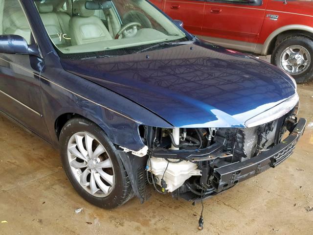 KMHFC46F46A083516 - 2006 HYUNDAI AZERA SE BLUE photo 9