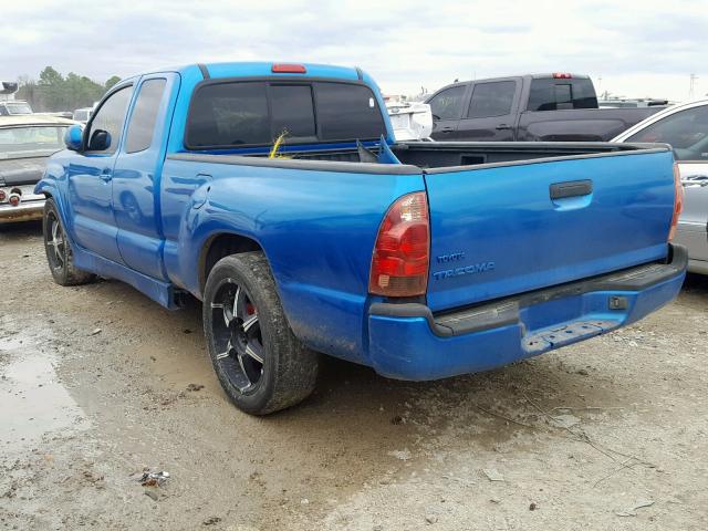 5TETU22N55Z046002 - 2005 TOYOTA TACOMA X-R BLUE photo 3