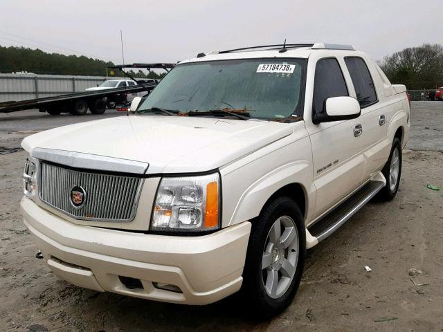 3GYEK62N84G299583 - 2004 CADILLAC ESCALADE E WHITE photo 2