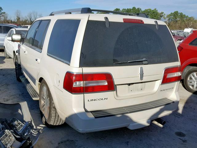 5LMFU27527LJ20654 - 2007 LINCOLN NAVIGATOR WHITE photo 3