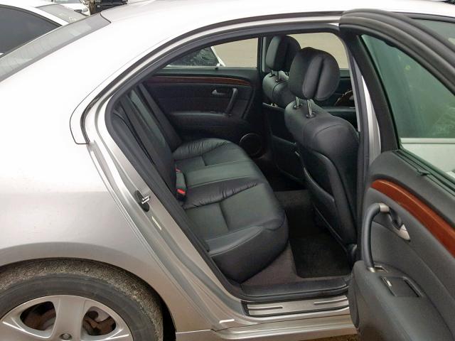 JH4KB16566C009951 - 2006 ACURA RL SILVER photo 6