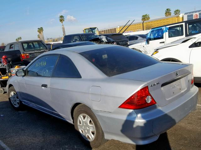 1HGEM22174L060844 - 2004 HONDA CIVIC DX V SILVER photo 3