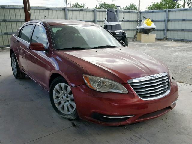 1C3CCBAB7DN686003 - 2013 CHRYSLER 200 LX RED photo 1