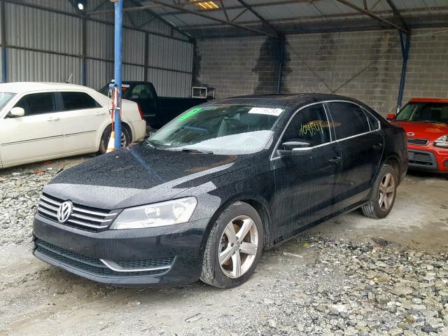 1VWBP7A36CC110718 - 2012 VOLKSWAGEN PASSAT SE BLACK photo 2