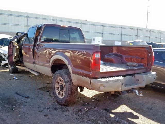 1FTWW31R88ED55651 - 2008 FORD F350 SRW S BROWN photo 3