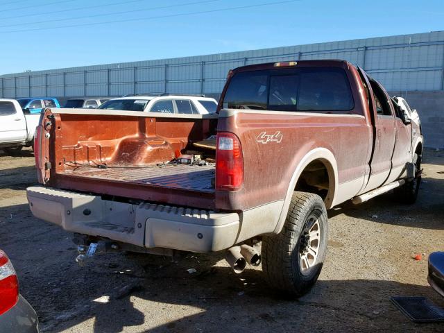 1FTWW31R88ED55651 - 2008 FORD F350 SRW S BROWN photo 4