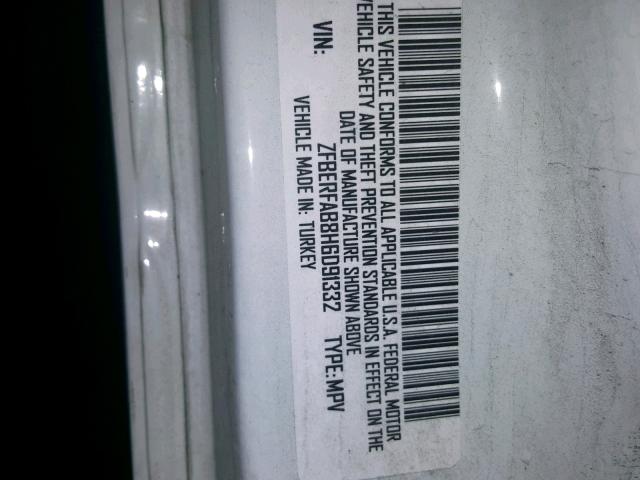 ZFBERFAB8H6D91332 - 2017 RAM PROMASTER 白色 照片 10