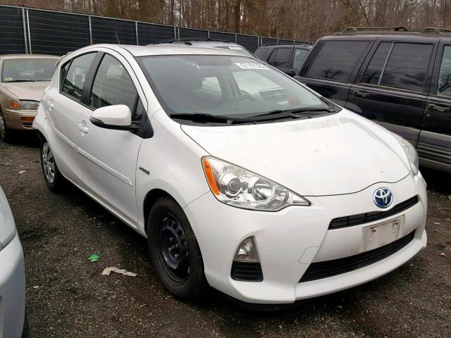 JTDKDTB34D1533622 - 2013 TOYOTA PRIUS C WHITE photo 1