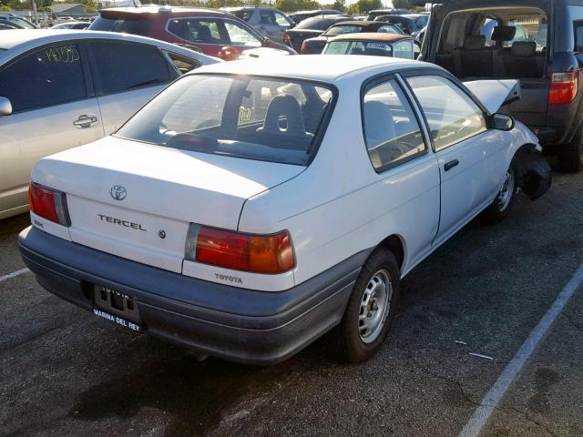 JT2EL43B8M0014390 - 1991 TOYOTA TERCEL DEL WHITE photo 4