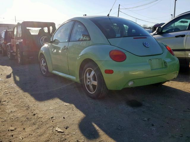 3VWBK21C92M412437 - 2002 VOLKSWAGEN NEW BEETLE GREEN photo 3