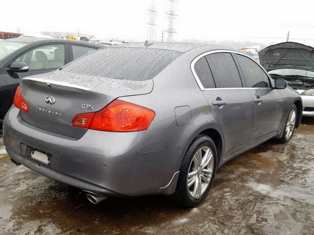 JN1CV6AR9DM752697 - 2013 INFINITI G37 GRAY photo 4