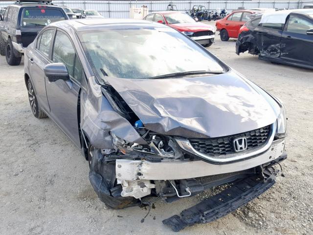 19XFB2F9XEE071811 - 2014 HONDA CIVIC EXL GRAY photo 1