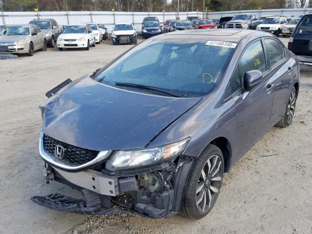 19XFB2F9XEE071811 - 2014 HONDA CIVIC EXL GRAY photo 2