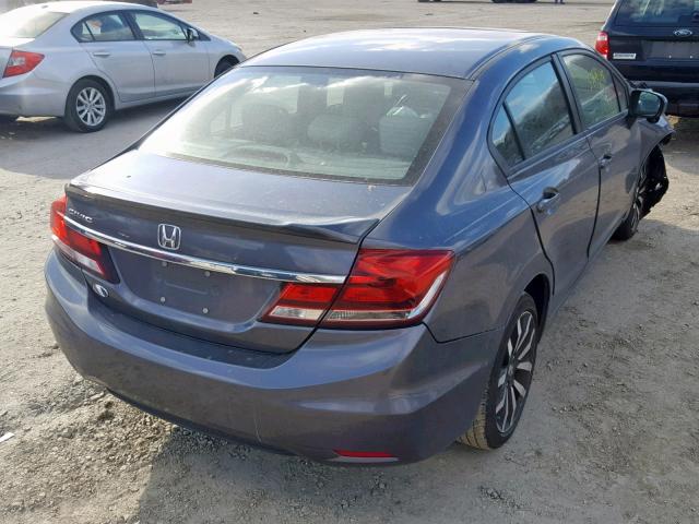 19XFB2F9XEE071811 - 2014 HONDA CIVIC EXL GRAY photo 4