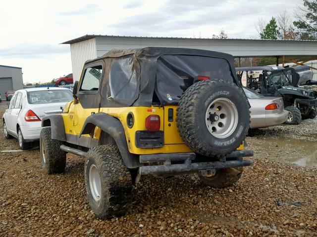 1J4FA39S52P738829 - 2002 JEEP WRANGLER / YELLOW photo 3