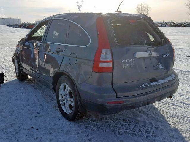 5J6RE4H73BL801924 - 2011 HONDA CR-V EXL GRAY photo 3