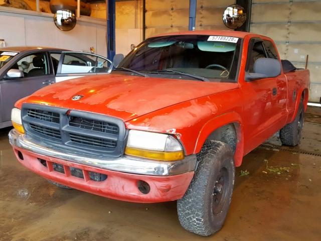 1B7GG22Y7XS259124 - 1999 DODGE DAKOTA RED photo 2