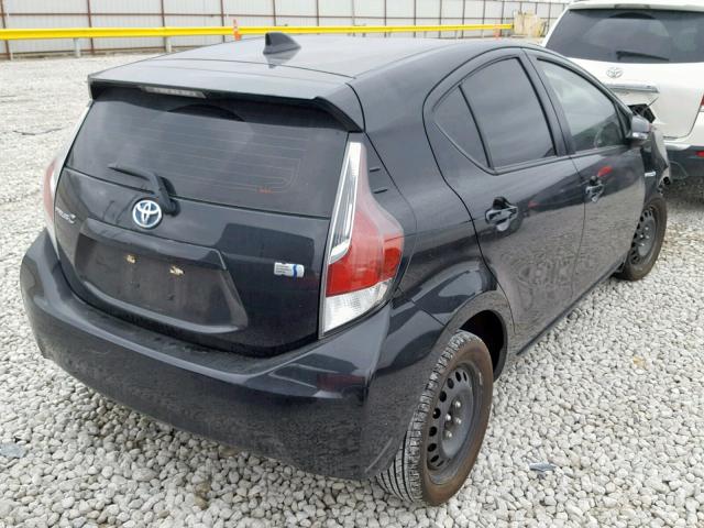 JTDKDTB32G1126628 - 2016 TOYOTA PRIUS C BLACK photo 4