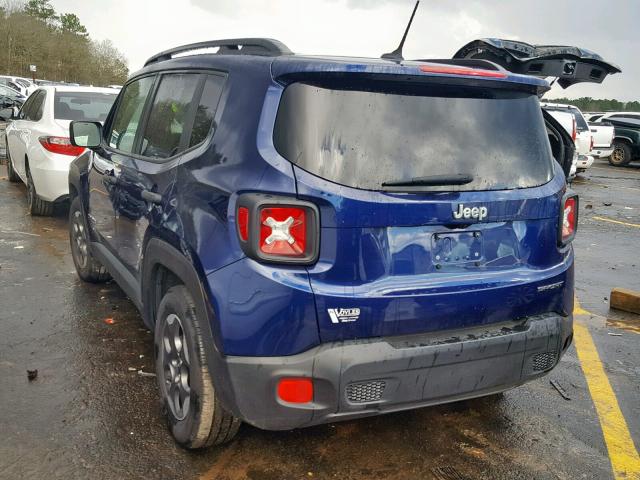 ZACCJAAB7HPE70242 - 2017 JEEP RENEGADE S Bənövşəyi foto 3