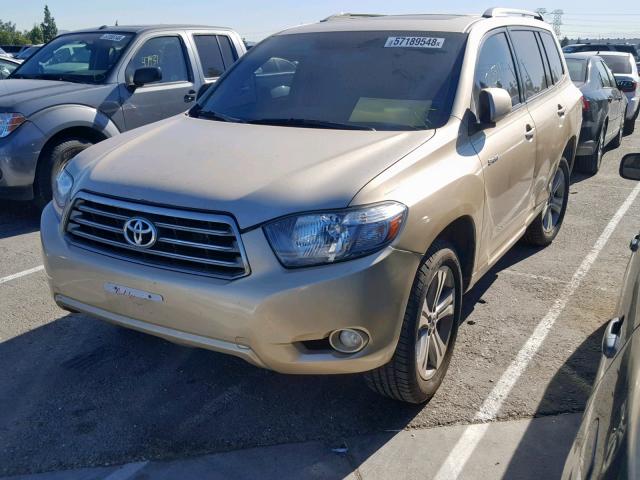 JTEDS43A282064866 - 2008 TOYOTA HIGHLANDER GOLD photo 2