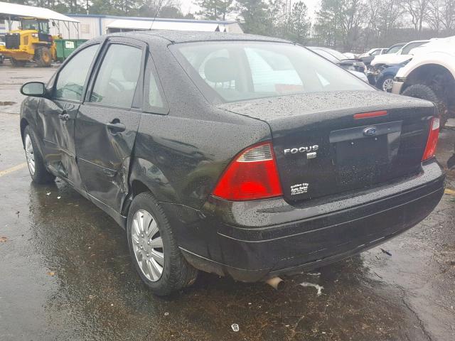 1FAFP34N87W279336 - 2007 FORD FOCUS ZX4 BLACK photo 3