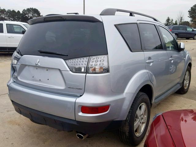 JA4AS2AW2AZ013997 - 2010 MITSUBISHI OUTLANDER SILVER photo 4