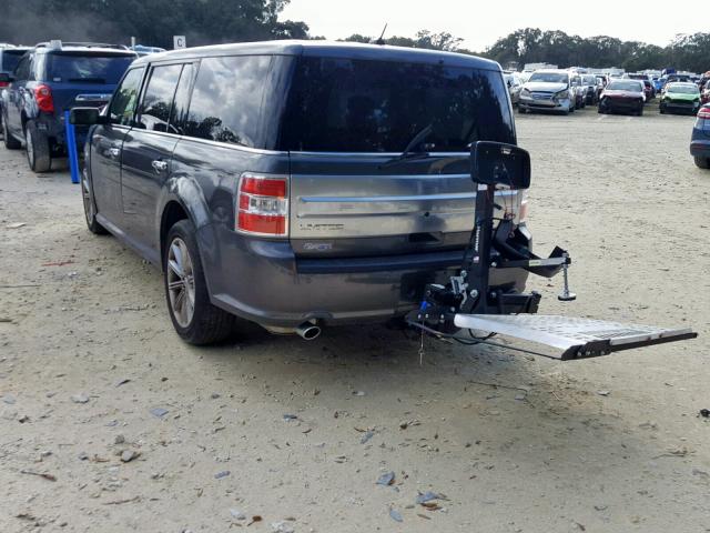 2FMGK5D81JBA00977 - 2018 FORD FLEX LIMIT GRAY photo 3