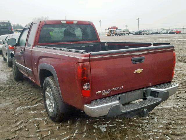 1GCCS19E688149490 - 2008 CHEVROLET COLORADO BURGUNDY photo 3