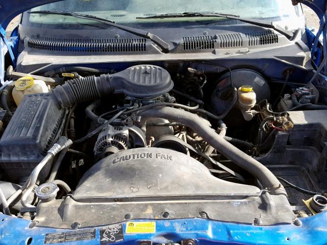 1B7GL22XXWS589115 - 1998 DODGE DAKOTA BLUE photo 7