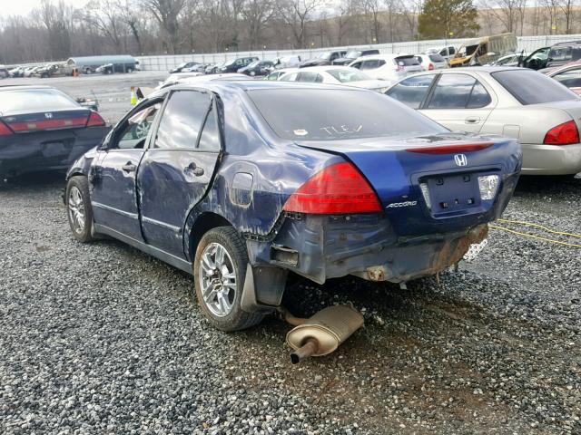 1HGCM551X7A228982 - 2007 HONDA ACCORD VAL BLUE photo 3