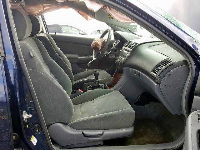 1HGCM551X7A228982 - 2007 HONDA ACCORD VAL BLUE photo 5