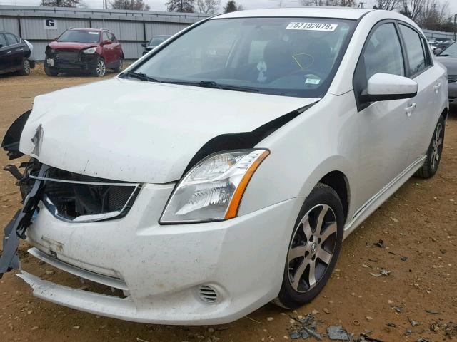 3N1AB6AP6CL673883 - 2012 NISSAN SENTRA 2.0 WHITE photo 2