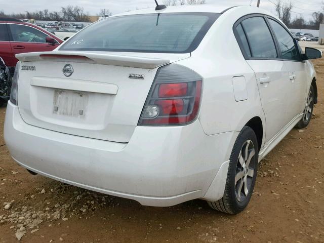 3N1AB6AP6CL673883 - 2012 NISSAN SENTRA 2.0 WHITE photo 4