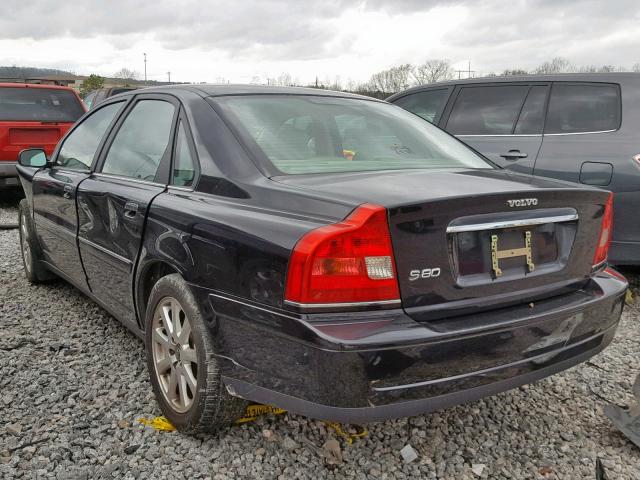 YV1TS592451395174 - 2005 VOLVO S80 2.5T BLACK photo 3