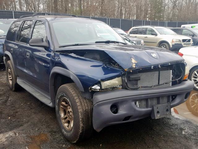 1D4HS38N03F510500 - 2003 DODGE DURANGO SP BLUE photo 1