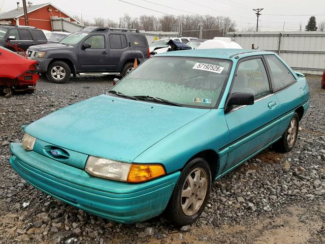 3FASP11JXTR127298 - 1996 FORD ESCORT LX GREEN photo 2