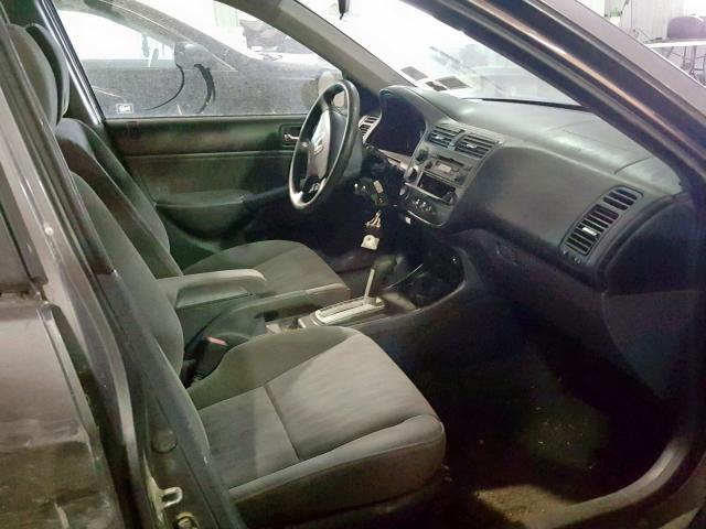 2HGES16544H589064 - 2004 HONDA CIVIC LX SILVER photo 5