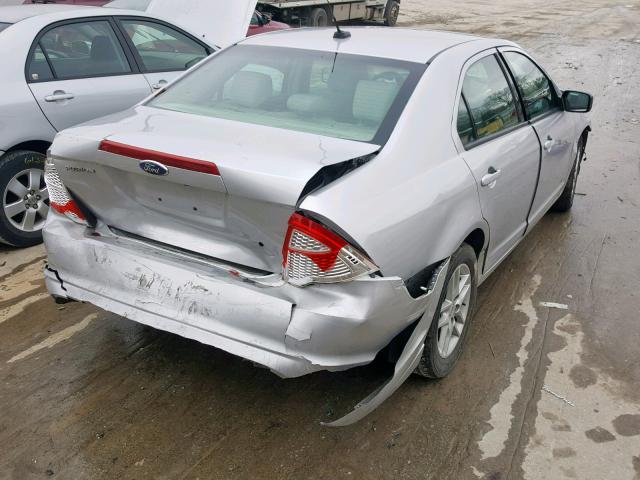 3FAHP0GA8BR337635 - 2011 FORD FUSION S SILVER photo 4