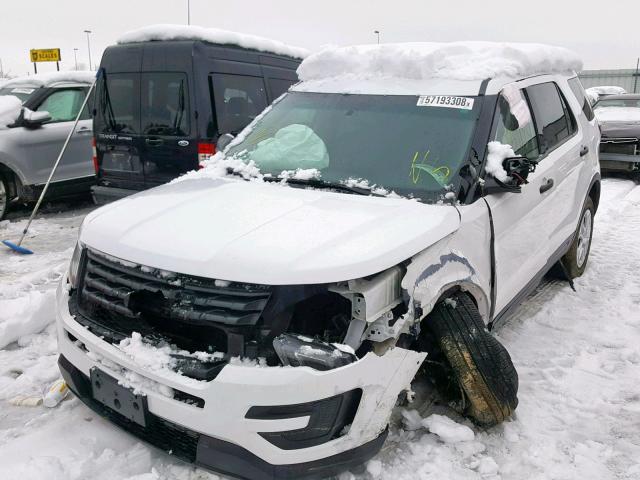 1FM5K8AR9HGA36120 - 2017 FORD EXPLORER P WHITE photo 2